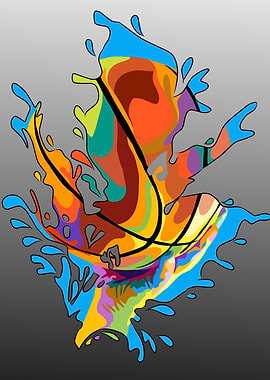 basketball in pop art