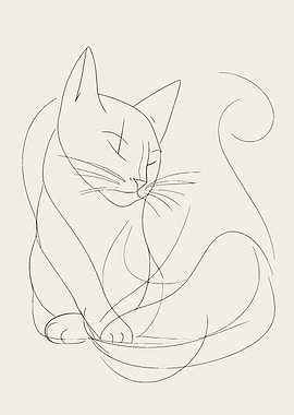 Minimalist Cat Whisper