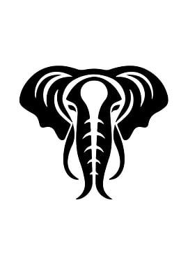 Elephant Stencil Design