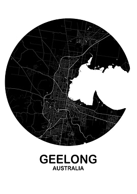 Geelong Black Circle Map