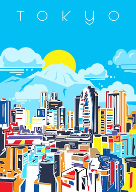 Tokyo City Vector Art