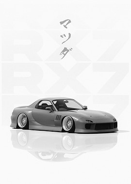 Grey JDM Mazda RX7 FD