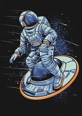 Astronauts Skating on UFO