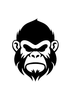 Gorilla Stencil Design