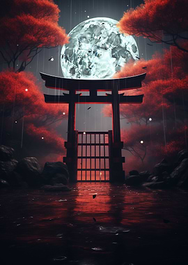 Red Fantasy Gate in Japan