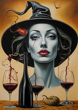 Wine Halloween Dali