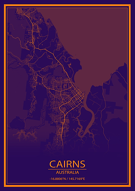 Cairns Australia PurpleMap