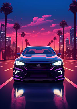 Subaru Vaporwave Car