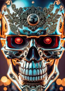 Human Skull Skeleton ART