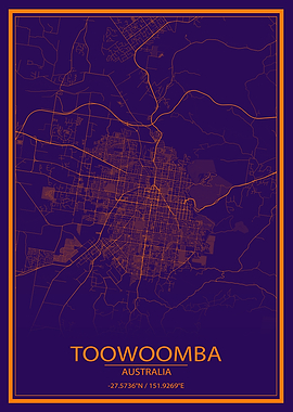 Toowoomba Purple City Map