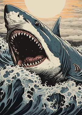 Shark Japan Great wave