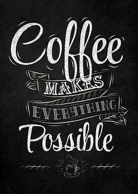 Coffee Quote Text Art
