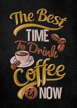 Coffee Quote Text Art