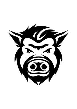 Pig Stencil Design