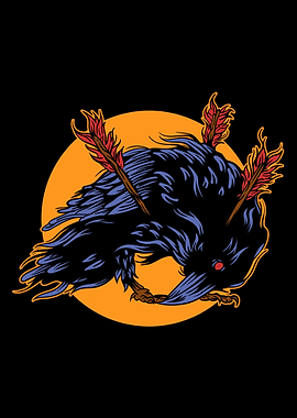 crow was shot by an arrow