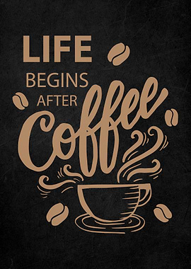 Coffee Quote Text Art
