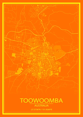 Toowoomba Orange City Map