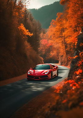 Red Ferrari Racing Car