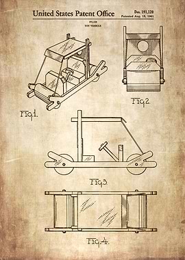 Toy car 1961 patent
