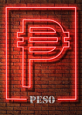 NEON PESO SIGN