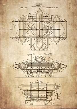 Early airship 1912 patent