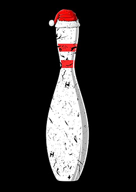 Xmas Hat Bowling Pin