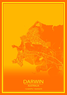 Darwin AU Orange City Map