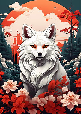 Chinese Kitsune Art