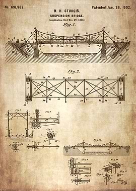 Patent suspension bridge