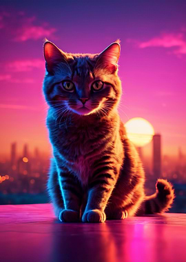 Cat cyberpunk