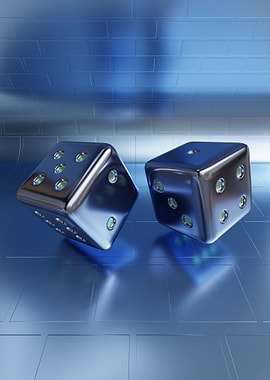 Metallic Dice Game Poster