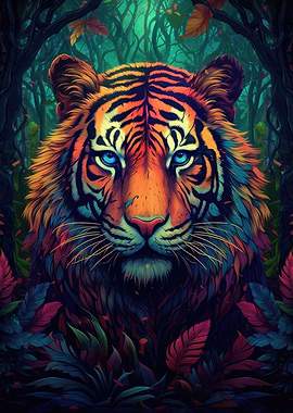 Tiger Psychadelic Green