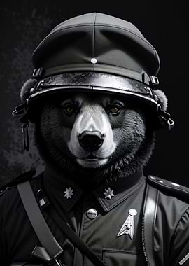 Soldier bear animals