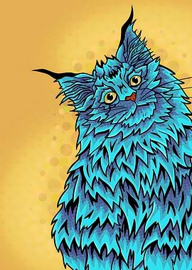 Light blue curious cat