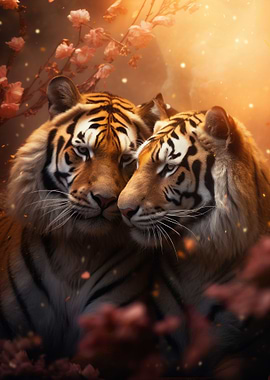 Tigers Romantic Love Peace