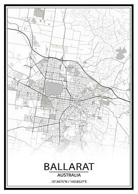 Ballarat AU White City Map