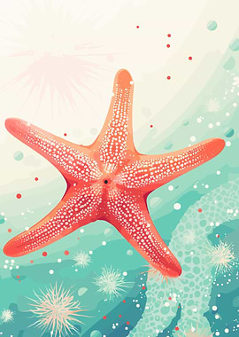 Starfish Risograph Animal