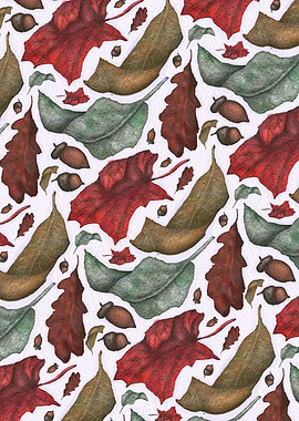 Fall Watercolor Leaves