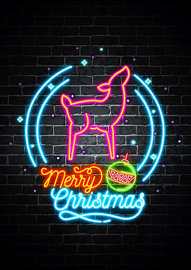 Merry christmas neon light