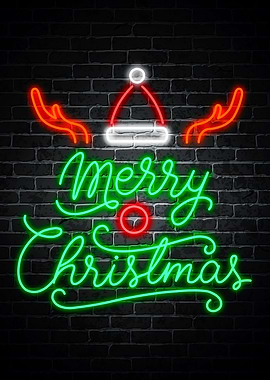 Merry christmas neon light