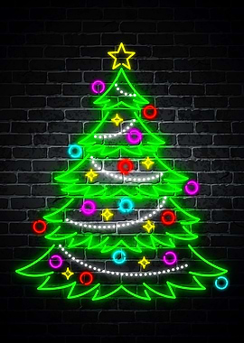 Merry christmas neon light