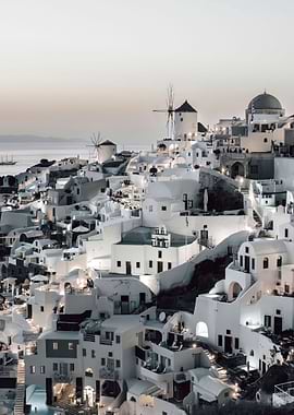 Evening in Oia Santorini