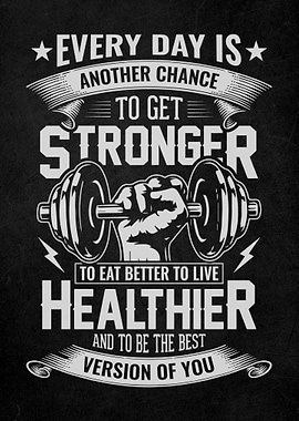 Gym Motivation Quote Art