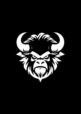 Bull Stencil Design