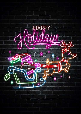 Merry christmas neon light