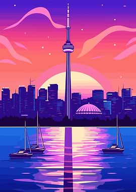 City Synthwave Retro