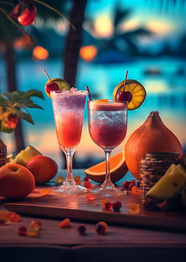 Blue Water Cocktail Beach