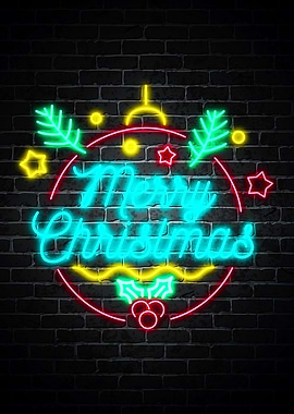 Merry christmas neon light