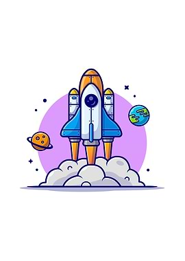 Space Shuttle Taking Off