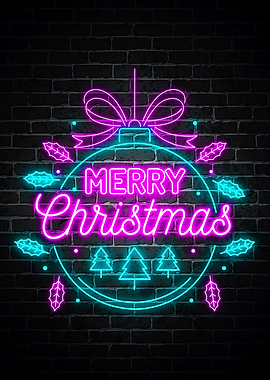 Merry christmas neon light